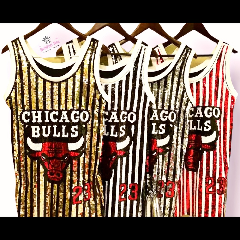 Sequin Bulls Jersey Dress